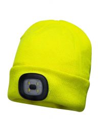 Cap with rechargeable LED